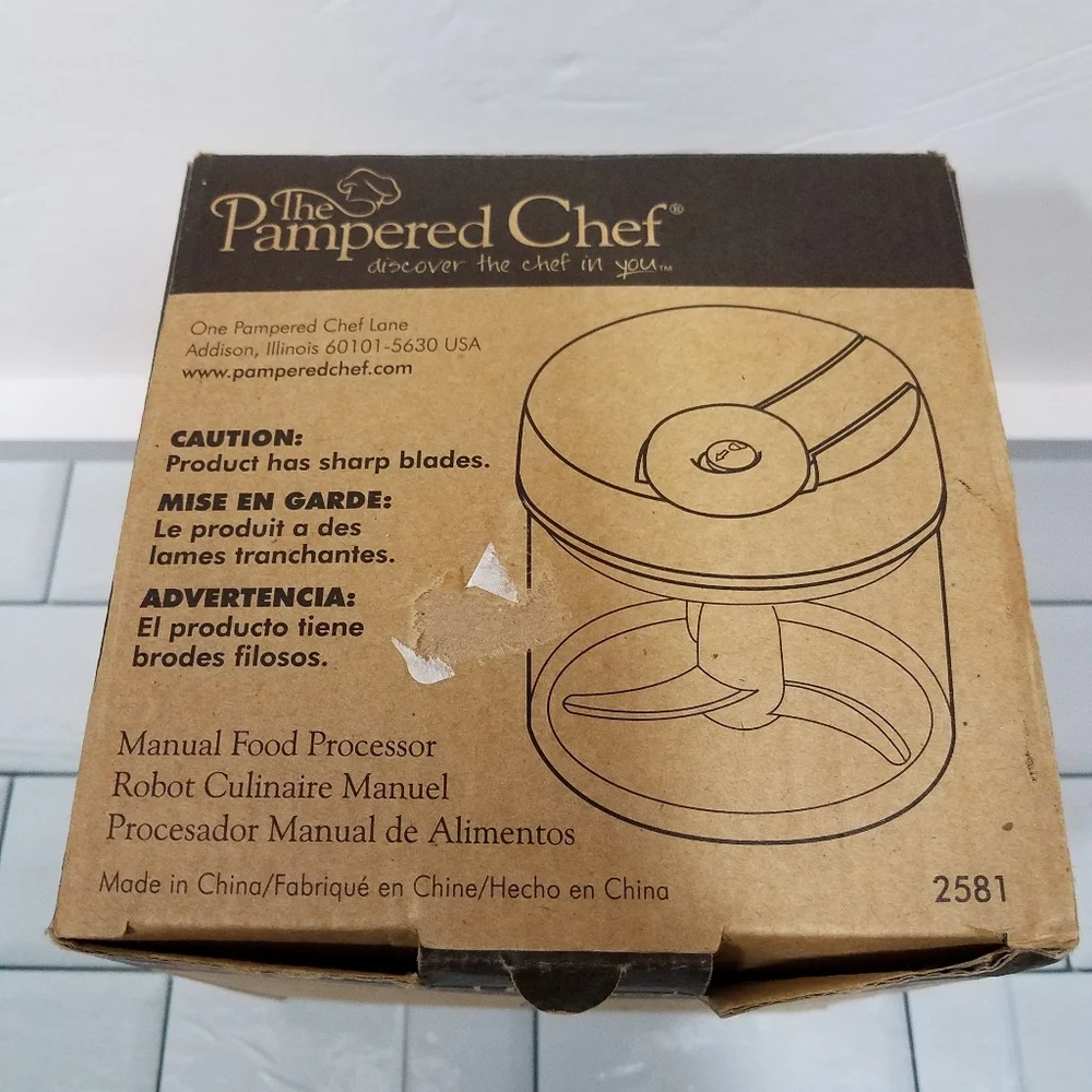 Pampered Chef Manual Food Processor 2581 3 Cup